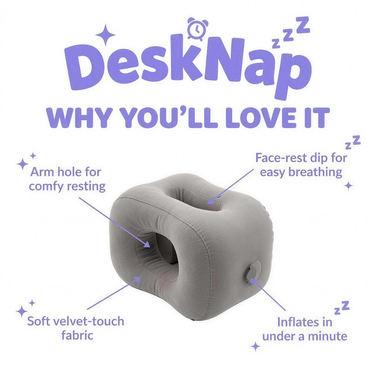 DeskNap Inflatable Rest Pillow