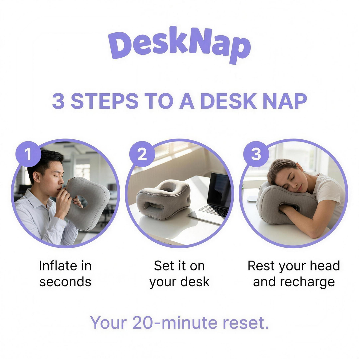 DeskNap Inflatable Rest Pillow